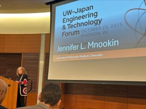 Chancellor Jennifer L. Mnookin opens the UW-Japan Engineering and Technology Forum