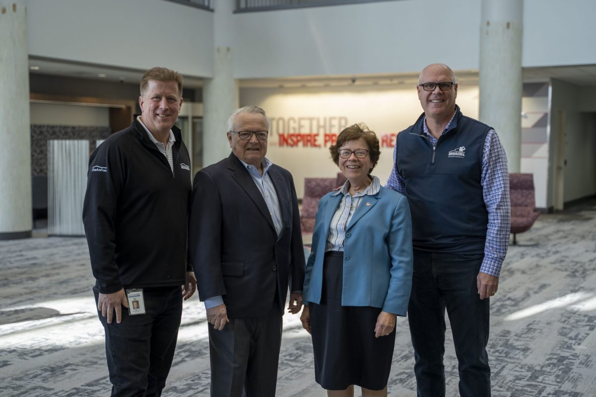 Chancellor Blank with American Family Insurance Executives
