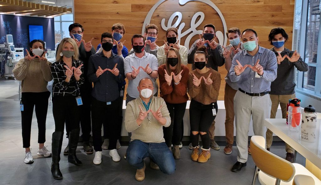OBE staff and Badger engineers at GE Healthcare