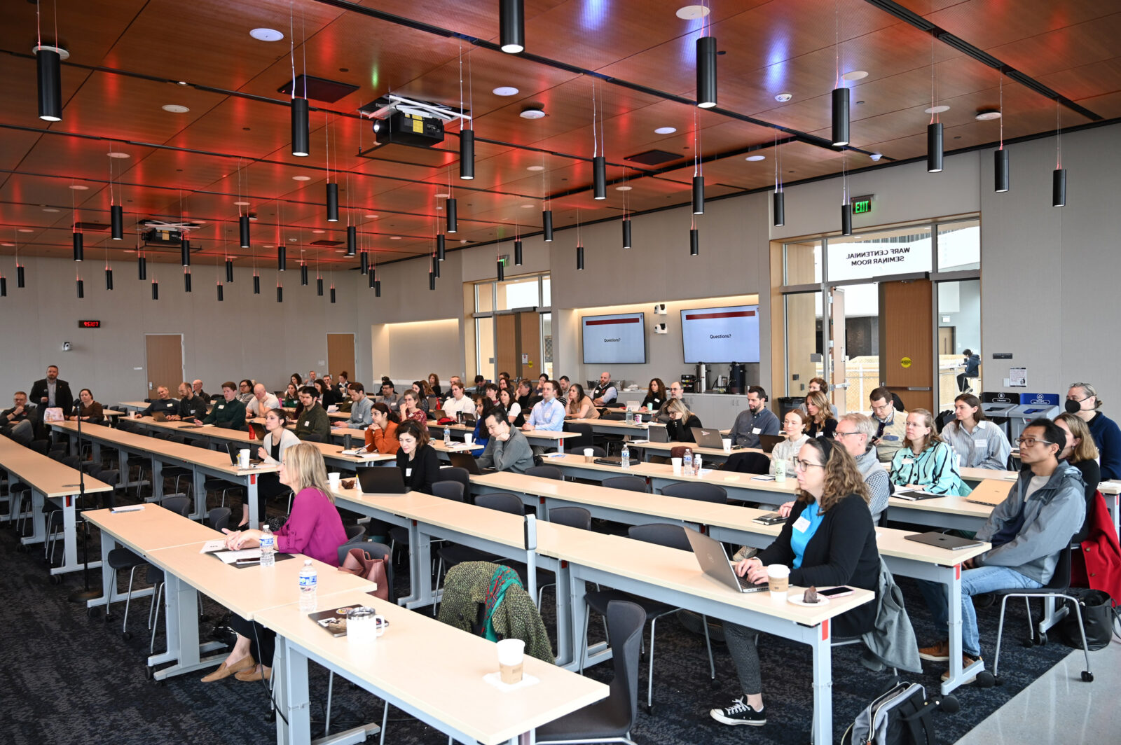 More than 60 members of faculty and staff (and one student) attended this first-ever training session presented by OBE, held at the brand-new Morgridge Hall.